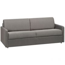 Vente-unique - Divano letto 4 posti a ribalta Letto con doghe larghe 160 cm Materasso 14 cm Tessuto Antracite - calife