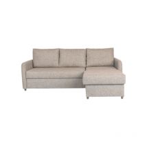 Abitare - Divano letto ad angolo in tessuto beige - Cecina