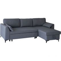 Happy Garden - Divano letto angolare logan 3 posti grigio screziato