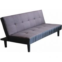 Homeness - Divano letto da interno con struttura in acciaio e legno con apertura clik clak Holiday - Black