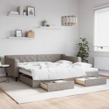Maison Chic - Furniture Limited - Divano Letto Estraibile con Cassetti Tortora