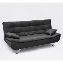 Modus Sofà - Divano letto in microfibra 2 posti design moderno Centenario Colore: Grigio Scuro
