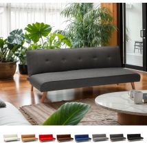 Modus Sofà - Divano letto in tessuto 2 posti per salotto e soggiorno design Larimar Colore: Grigio Scuro