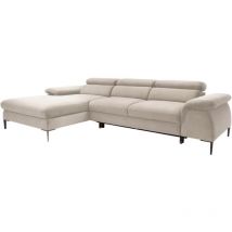 Pascal Morabito - Divano letto in Velluto Beige - Angolo a sinistra - sepina di
