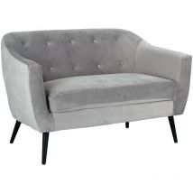 Divano Marte 2 Velluto Grigio per Casa Ufficio Camera Negozio