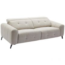 Vente-unique - Divano relax elettrico 3 posti in Tessuto Beige - clodi