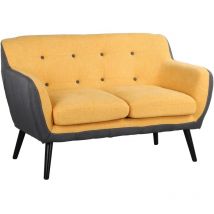 Compralo - Divano Salone Tessuto Patchwork Cuscini Marte 2 Posti Ufficio Albergo Ocra - Ocra