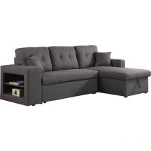Habitat Et Jardin - Divano trasformabile ad angolo 'Axel' - 3 posti - Grigio