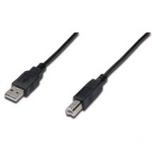 USB-Kabel usb 2.0 usb-a Stecker, usb-b Stecker 3.00 m Schwarz AK-300102-030-S - Digitus
