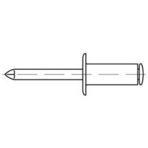 Blindniete a 2/A 2 Flachkopf a 5 x 40 s 100 Stk
