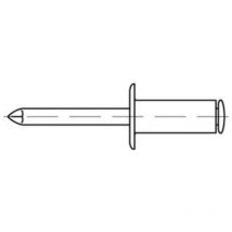 Blindniete Cu/St. verzinkt Flachkopf a 4 x 6 s 500 Stk