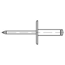 Blindniete r 88413 großer Flachkopf 4,8 x 19,9 Niet Stahl verzinkt/Dorn Stahl verzinkt