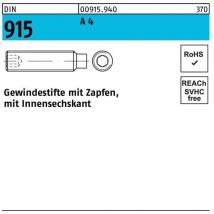 Din 915/ISO 4028 Gewindestift m 6 x 10 a 4 500 Stk