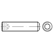 Din 916/ISO 4029 Gewindestift vg M3x8 Stahl 45H galvanisch verzinkt Innensechskant m. Ringschneide 1000 Stk