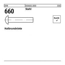 Halbrundniete din 660 2 x 5 Stahl