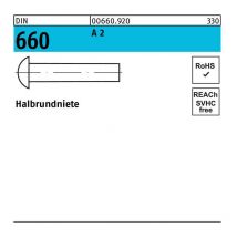 Halbrundniete din 660 8 x 16 a 2