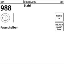 Paßscheibe DIN 988 4 x 8x0,3 Stahl