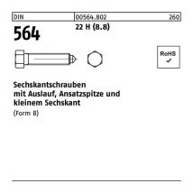 Sechskantschraube DIN 564 m.Ansatzspitze/Auslauf BM 12 x 35 22 H (8.8)