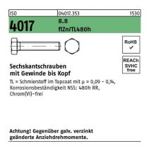 Sechskantschraube ISO 4017 VG M 12 x 40 8.8 zinkbesch. Gleitmittel flZnnc 480h-L