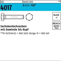 ISO 4017 Sechskantschraube VG M22x65 Edelstahl A2 70 blank 10 Stk