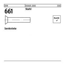 Senkniete DIN 661 2,5 x 6 Stahl