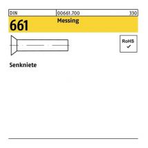 Senkniete din 661 3 x 6 Messing