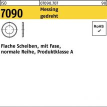 Unterlegscheibe ISO 7090 m.Fase 4 Messing gedreht