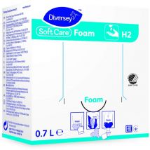 7514368 Soft Care Foam H2 - Sapone per la pulizia delle mani, 0,7 l - Diversey