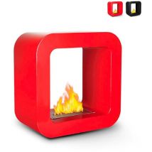 Divina Fire - Biocheminée Cheminée Bioéthanol Table Bruxelles Rouge L42Xp23Xh42 Cm