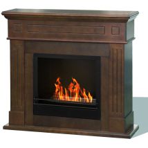 Divina Fire - Camino a bioetanolo biocamino da terra Cambridge in legno Marrone 110x36x100h