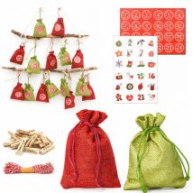 Diy Adventskalender zum Befüllen - 24 Geschenk Säckchen - Komplettes Bastelset