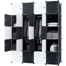 Naizy - diy Armoire de Rangement avec 20 Compartiments en Forme de Cube Étagère de Rangement Vêtements de Placard Rangement