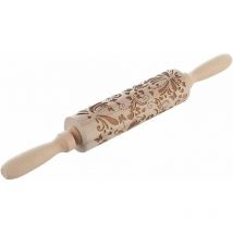 Wooden Rolling Pins diy Christmas Homemade Cookies Tools Supplies Embossing Pattern Laser Engraved Embossing Roller Carved Stick for Baking Fondant