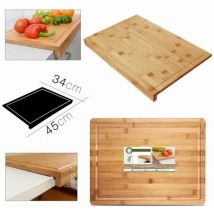 Dk Home - tabla de cortar bambu con borde 45 x 34 x 3.5 cm