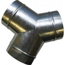 Verzinkter Stahl Y – Durchmesser 125 mm – 24 cm – 0 kg – Geschlossener Kamintyp