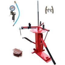 Equipement Express Sicoba - Démonte Pneu manuel Auto Moto jusqu'à 21' + 60 Mèches Pneu + 1 Pistolet Gonfleur + 2 Protections Jante