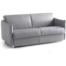 3-sitzer Schlafsofa Gravere, Schlafsofa Fürs Wohnzimmer, Gepolstert, Abnehmbar, 100 % Made In Italy-qualität, 200x95 H90 Cm, Grau - Dmora
