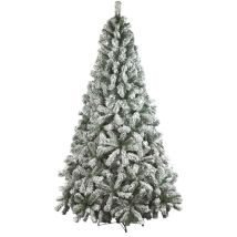 Dmora - Albero di Natale Parigi, Albero artificiale extra folto imbiancato effetto neve , Albero effetto reale in PVC, 664 rami, Altezza cm 180, con