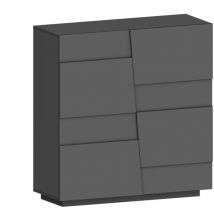 Dmora - Armoire polyvalente 2 portes Zulimo, Armoire multifonctionnelle, armoire 2 portes, 120x44h126 cm, Anthracite, avec emballage renforcé