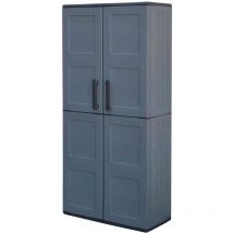 Dmora - Armoire polyvalente extérieure ou intérieure, mobile 2 portes et 3 niveaux de polypropylène ajustables, 100% Made in Italy, 68x37h163 cm,
