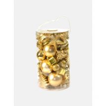 Boîte 50 pièces décorations de Noel multi-formes, ornements et pointe, ensemble assortiment de boules de Noel, boîte ensemble arbre de Noel, 4 à 10