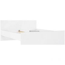 Cadre de lit, couleur blanche, 146 x 80 x 196,6 cm, avec emballage renforcé - Dmora