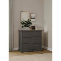 Dmora - Cassettiera Arika, Settimino multiuso, Comò camera da letto, Mobile con cassetti, 96x49 h87 cm, Grigio