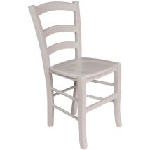 Chaise classique en bois, pour salle à manger, cuisine ou salon, Made in Italy, cm 46x42h87, Assise h cm 47, Couleur Blanc - Dmora
