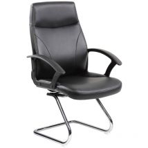 Dmora - Chaise de bureau Dgliozz, Chaise de direction avec accoudoirs, Chaise de bureau ergonomique, Noir, 60x59h95, cm