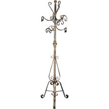 Dmora Cintre pratique en métal pour l'entrée, Porte-manteau classique, Made In Italy, Petit homme avec porte-parapluie, Dead Man,50x50h190 cm,