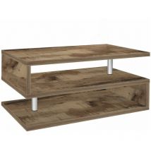 Couchtisch Goffredo, Wohnzimmer-Couchtisch, niedriges Aufbewahrungselement, Couchtisch, 90x55x41 cm, Ahorn - Dmora