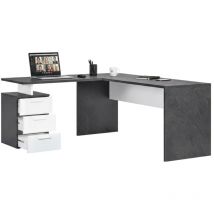 Dmora - Schreibtisch Dguarin, Eckschreibtisch mit PC-Halterung, Mehrzweck-Bürotisch, platzsparender Multipositions-Schreibtisch, 100 % Made in Italy,