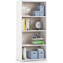 Dmora - Libreria Giacinto, Biblioteca a 3 ripiani regolabili, Scaffale per libri, Mobile da parete con ripiani, 100% Made in Italy, Cm 60x30h130,