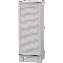 Dmora - Mehrzweckschrank für den Außen und Innenbereich, Niedriger Kleiderschrank mit 1 Tür und 1 Regal aus Polypropylen, 100 % Made in Italy, 35 x